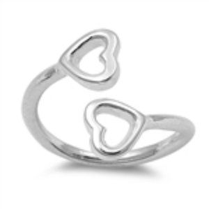 .925 STERLING SILVER INFINTI HEARTS TOE RING